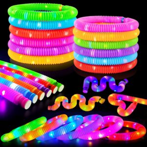 Super Sensory Light-UP Connecting Expandable LED Fidget Tubes, Party Favors, Bulk- 96 count. .49 each!!