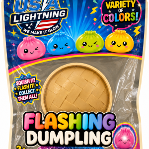 2.25" Light Up Flashing Dumplings with Glitter – Bulk Case of 144 – $1.19 each!