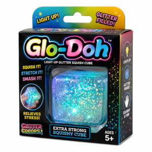 Glo-Doh Light-Up Flashing Glitter Squish Cube – Bulk Case of 144 – $1.33 each!