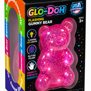 Glo-Doh 2.5" Light Up Flashing Gummy Bear – Bulk Case of 144 – $1.73 each!